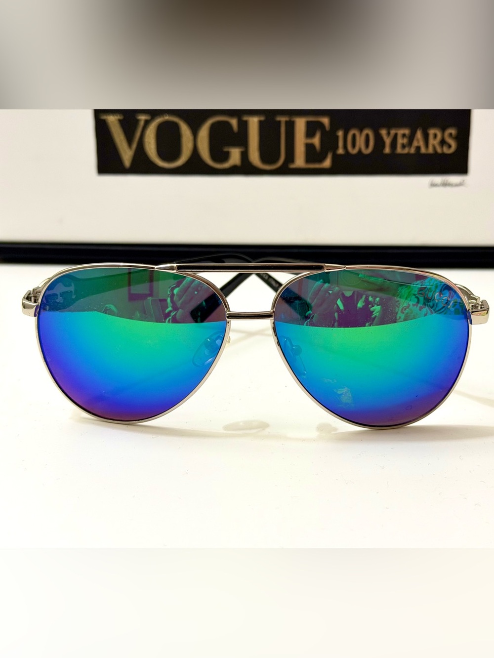 Gucci Aviator Sunglasses with Blue and Green Mirrored Lenses